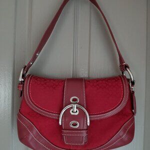 Coach Small Vintage KY2 Red Signature Soho Shoulder Bag